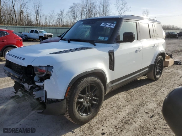 2021 Land Rover Defender S with VIN SALEJ7RX3M2038868, listed as a Copart auction lot 49911404 with 48,402 mi miles. Bid and sale history available at carsss.com. Image 1.