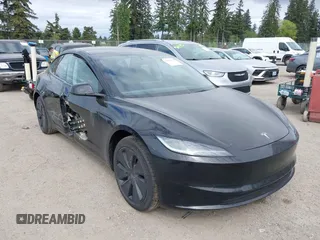 2025 Tesla Model 3 Long Range with VIN 5YJ3E1EA5SF890411, listed as a IAAI auction lot 42192075 with 1,019 mi miles and . Bid and sale history available at DreamBid. Image 1.