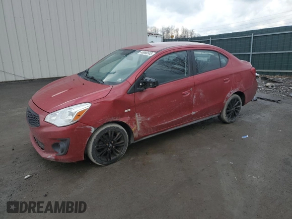 2020 Mitsubishi Mirage G4 SE with VIN ML32F4FJ1LHF09881, listed as a Copart auction lot 46986585 with 70,113 mi miles and Salvage Title. Bid and sale history available at carsss.com. Image 1.