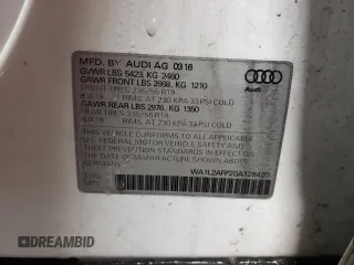 2016 Audi Q5 Premium Plus with VIN WA1L2AFP2GA128420, listed as a Copart auction lot 45652705 with 87,461 mi miles and Salvage Title. Bid and sale history available at carsss.com. Image 12.