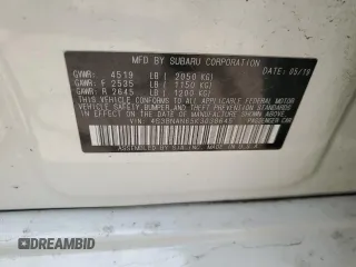 2019 Subaru Legacy Limited with VIN 4S3BNAN65K3038645, listed as a Copart auction lot 52906255 with 66,261 mi miles and Salvage Title. Bid and sale history available at DreamBid. Image 12.