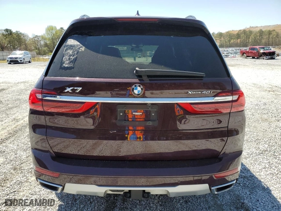 2022 BMW X7 xDrive40i with VIN 5UXCW2C02N9K87183, listed as a Copart auction lot 50326275 with 164,280 mi miles and Clean Title. Bid and sale history available at carsss.com. Image 6.