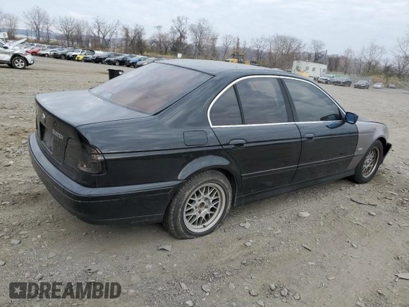 2001 BMW 5 Series 525iA with VIN WBADT43451GX26876, listed as a Copart auction lot 81633584 with 143,136 mi miles and Salvage Title. Bid and sale history available at carsss.com. Image 3.