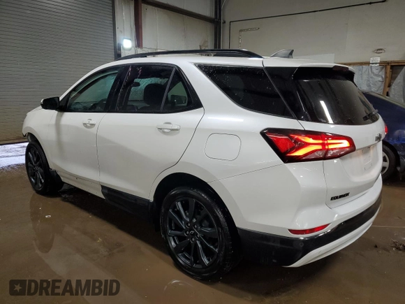 2023 Chevrolet Equinox RS with VIN 3GNAXWEG9PS110886, listed as a Copart auction lot 52318225 with 28,557 mi miles and Salvage title. Bid and sale history available at DreamBid. Image 2.