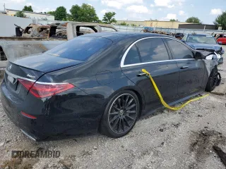 2022 Mercedes-Benz S-Class S 500 with VIN W1K6G6DB6NA153543, listed as a Copart auction lot 59649504 with 0 mi miles and Salvage Title. Bid and sale history available at carsss.com. Image 3.