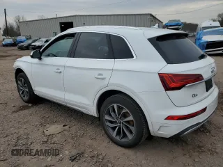 2021 Audi Q5 Premium with VIN WA1AAAFY0M2002856, listed as a Copart auction lot 45542955 with 40,558 mi miles and Salvage Title. Bid and sale history available at carsss.com. Image 2.