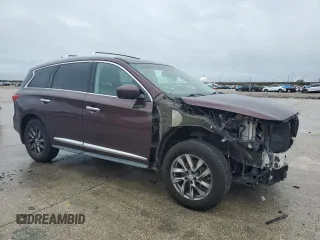 2013 Infiniti JX35 with VIN 5N1AL0MN7DC335399, listed as a Copart auction lot 71110244 with 122,775 mi miles and Salvage Title. Bid and sale history available at carsss.com. Image 4.