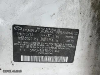 2013 Hyundai Elantra GLS PZEV with VIN 5NPDH4AE6DH293469, listed as a Copart auction lot 51676485 with 210,555 mi miles and Clean Title. Bid and sale history available at carsss.com. Image 12.