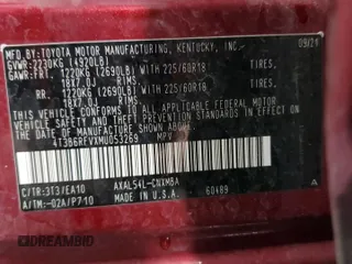 2021 Toyota RAV4 Hybrid LE z VIN 4T3B6RFVXMU053269, wystawiony jako Copart lot #54690095 z przebiegiem 48 815 mil mil oraz Szkoda całkowita • Salvage title. Historia ofert i sprzedaży dostępna na DreamBid. Obrazek 13.
