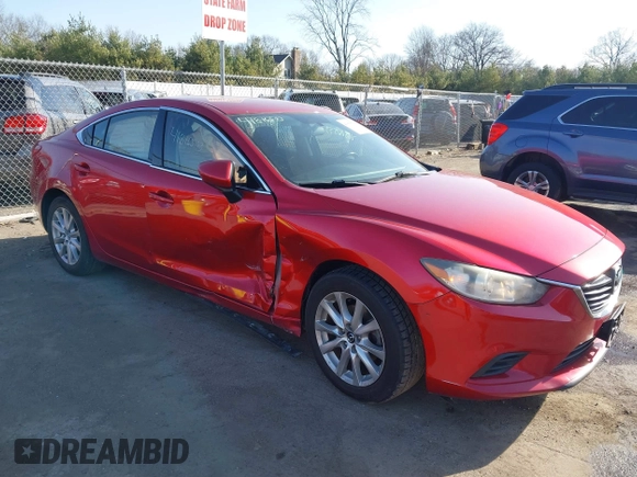 2015 Mazda 6 i Sport with VIN JM1GJ1U57F1193936, listed as a IAAI auction lot 41816593 with 147,751 mi miles. Bid and sale history available at carsss.com. Image 6.