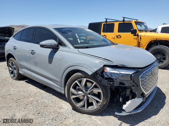 2024 Audi Q4 e-tron Sportback Premium Plus with VIN WA132BFZ5RP026407, listed as a Copart auction lot 53627444 with NaN miles and Salvage Title. Bid and sale history available at carsss.com. Image 4.