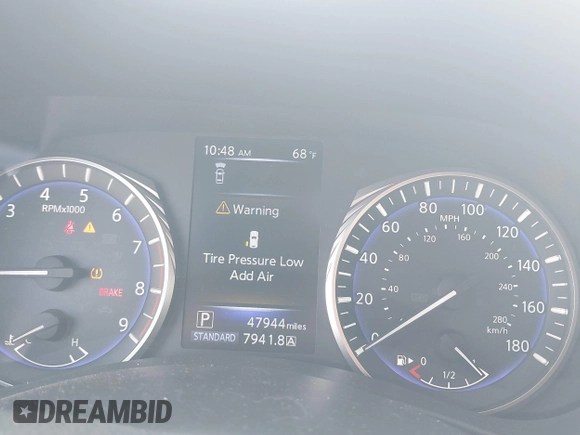 2019 Infiniti Q60 Luxe with VIN JN1EV7EK4KM230715, listed as a IAAI auction lot 41921027 with 47,944 mi miles and . Bid and sale history available at DreamBid. Image 15.