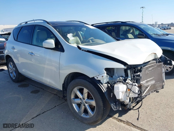 2010 Nissan Murano SL with VIN JN8AZ1MW5AW127604, listed as a IAAI auction lot 40424207 with 144,968 mi miles. Bid and sale history available at carsss.com. Image 1.