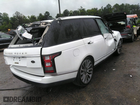 2017 Land Rover Range Rover Autobiography with VIN SALGV2FE0HA329973, listed as a IAAI auction lot 42619741 with 50,691 mi miles and . Bid and sale history available at DreamBid. Image 4.