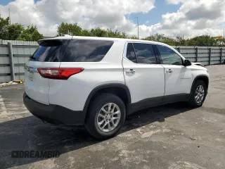 2021 Chevrolet Traverse LS with VIN 1GNERFKW8MJ138733, listed as a Copart auction lot 56684615 with 96,628 mi miles and Salvage title. Bid and sale history available at DreamBid. Image 3.