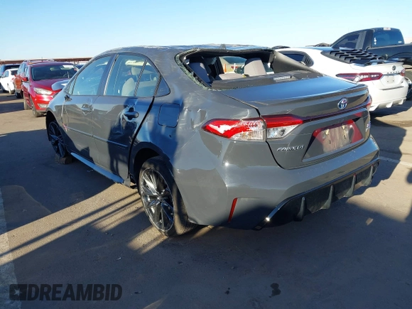 2023 Toyota Corolla Hybrid LE with VIN JTDBCMFE5P3024846, listed as a IAAI auction lot 41653058 with 22,240 mi miles. Bid and sale history available at carsss.com. Image 3.