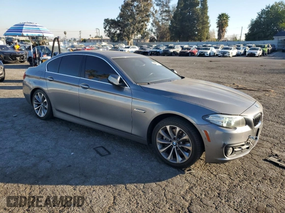 2016 BMW 5 Series 528i with VIN WBA5A5C5XGG350127, listed as a Copart auction lot 88058595 with 107,663 mi miles and Salvage title. Bid and sale history available at DreamBid. Image 4.