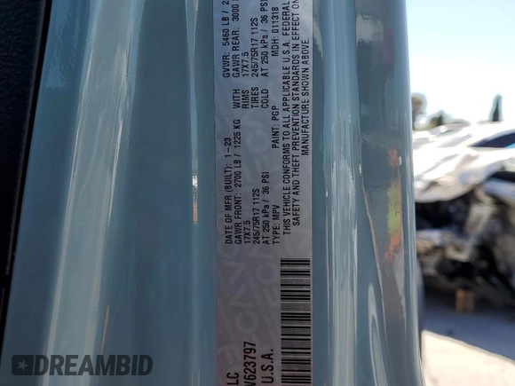 2023 Jeep Wrangler Sport S with VIN 1C4HJXDG5PW623797, listed as a Copart auction lot 66359625 with 16,518 mi miles and Salvage title. Bid and sale history available at DreamBid. Image 12.