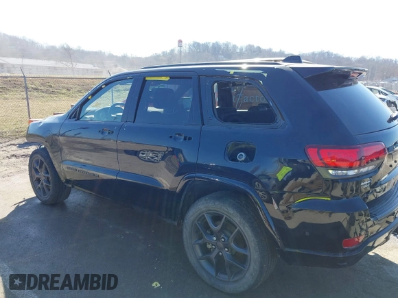 2021 Jeep Grand Cherokee 80th Anniversary with VIN 1C4RJFBG9MC745643, listed as a IAAI auction lot 41729989 with 88,567 mi miles and . Bid and sale history available at DreamBid. Image 19.
