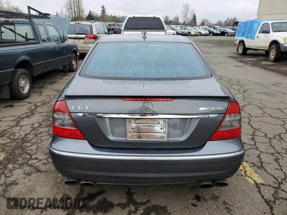 2007 Mercedes-Benz E 63 AMG with VIN WDBUF77X27B012109, listed as a Copart auction lot 86757394 with 60,309 mi miles and Salvage Title. Bid and sale history available at carsss.com. Image 6.