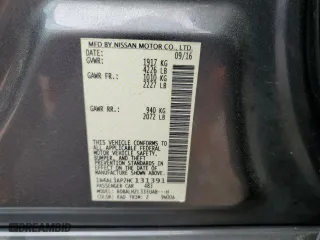 2017 Nissan Altima 2.5 S with VIN 1N4AL3AP2HC131391, listed as a Copart auction lot 52106425 with 192,827 mi miles and Salvage Title. Bid and sale history available at carsss.com. Image 14.
