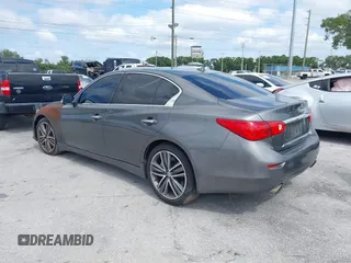 2015 Infiniti Q50 Premium with VIN JN1BV7AP8FM352195, listed as a IAAI auction lot 41968813 with 146,542 mi miles. Bid and sale history available at carsss.com. Image 3.