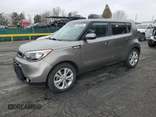 2016 Kia Soul + with VIN KNDJP3A5XG7322335, listed as a Copart auction lot 51989765 with 133,250 mi miles and Salvage Title. Bid and sale history available at carsss.com. Image 1.
