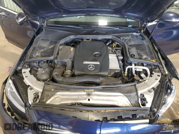 2018 Mercedes-Benz C 300 with VIN 55SWF4KB3JU280657, listed as a Copart auction lot 58184455 with Not provided miles and Salvage title. Bid and sale history available at DreamBid. Image 11.