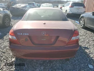 2007 Mercedes-Benz SLK-Class 3.0L with VIN WDBWK54F17F141102, listed as a Copart auction lot 46581855 with 0 mi miles and Salvage Title. Bid and sale history available at carsss.com. Image 6.
