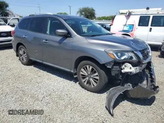 2017 Nissan Pathfinder SL with VIN 5N1DR2MM4HC654523, listed as a Copart auction lot 57589525 with 116,626 mi miles and Salvage title. Bid and sale history available at DreamBid. Image 4.