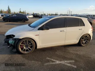 2016 Volkswagen Golf GTI Autobahn w/Performance Pkg with VIN 3VW447AU9GM059195, listed as a Copart auction lot 88875015 with 105,355 mi miles and Salvage Title. Bid and sale history available at carsss.com. Image 1.