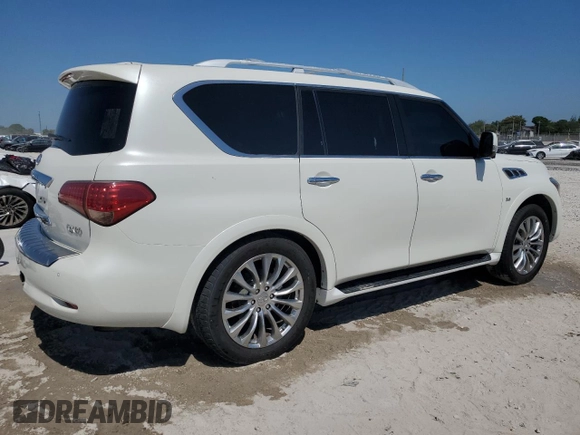 2015 Infiniti QX80 with VIN JN8AZ2NF5F9571690, listed as a Copart auction lot 54760715 with 130,450 mi miles and Clean Title. Bid and sale history available at carsss.com. Image 3.