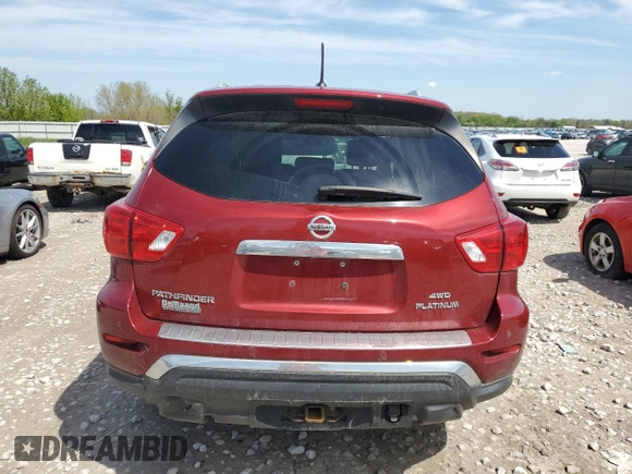 2018 Nissan Pathfinder SL with VIN 5N1DR2MMXJC616557, listed as a Copart auction lot 55728745 with 85,417 mi miles and Clean title. Bid and sale history available at DreamBid. Image 6.