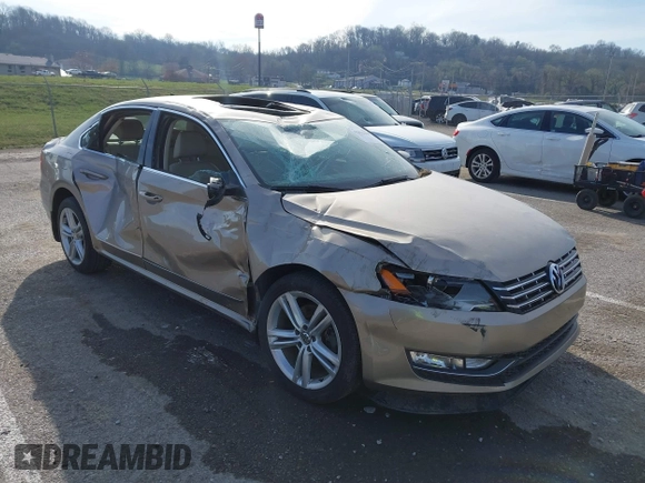 2015 Volkswagen Passat 2.0L TDI SEL Premium with VIN 1VWCV7A38FC022252, listed as a IAAI auction lot 41833398 with 131,411 mi miles. Bid and sale history available at carsss.com. Image 1.