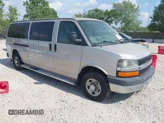 2007 Chevrolet Express Passenger with VIN 1GAHG39U571194706, listed as a IAAI auction lot 42641454 with 83,394 mi miles and . Bid and sale history available at DreamBid. Image 1.