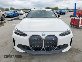 2024 BMW i4 eDrive35 with VIN WBY43AW08RFS83004, listed as a Copart auction lot 50818335 with 12,000 mi miles and Salvage Title. Bid and sale history available at carsss.com. Image 5.