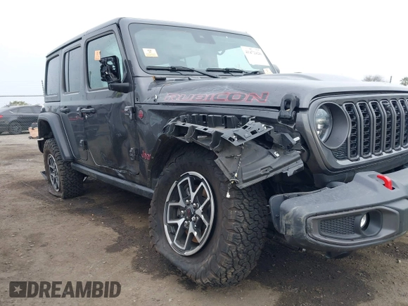 2024 Jeep Wrangler Rubicon with VIN 1C4PJXFG1RW314131, listed as a IAAI auction lot 41472426 with Not provided miles and . Bid and sale history available at DreamBid. Image 6.