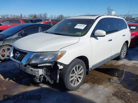 2014 Nissan Pathfinder Platinum with VIN 5N1AR2MMXEC730230, listed as a IAAI auction lot 41400120 with 190,980 mi miles and . Bid and sale history available at DreamBid. Image 18.