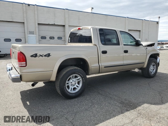 2004 Dodge Dakota SLT with VIN 1D7HG48N24S528242, listed as a Copart auction lot 52423025 with 113,786 mi miles and Salvage title. Bid and sale history available at DreamBid. Image 3.