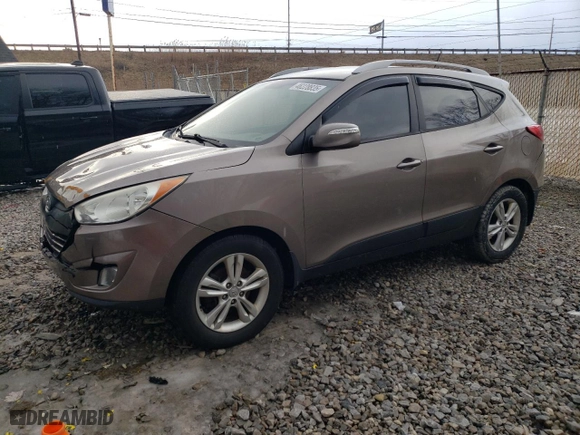 2013 Hyundai Tucson GLS with VIN KM8JU3AC5DU557497, listed as a Copart auction lot 46228835 with 125,039 mi miles and Salvage Title. Bid and sale history available at carsss.com. Image 1.