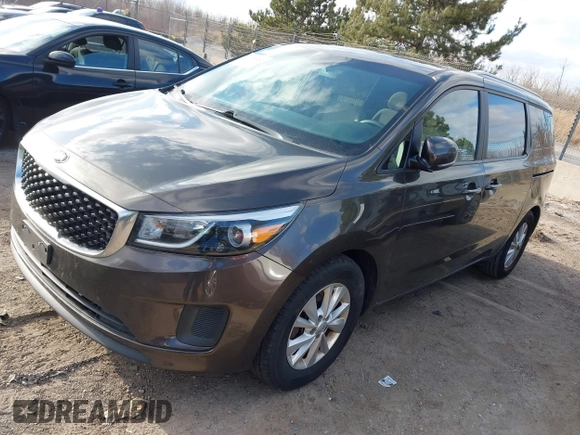 2016 Kia Sedona LX with VIN KNDMB5C13G6178666, listed as a IAAI auction lot 41988481 with 96,626 mi miles. Bid and sale history available at carsss.com. Image 2.