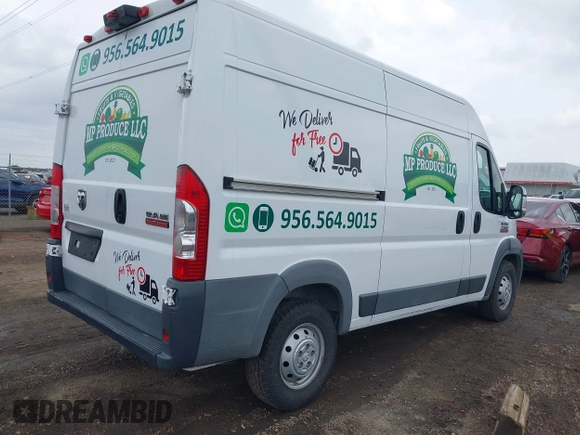 2018 Ram ProMaster Cargo with VIN 3C6TRVCG8JE112828, listed as a IAAI auction lot 41928359 with 184,269 mi miles and . Bid and sale history available at DreamBid. Image 4.