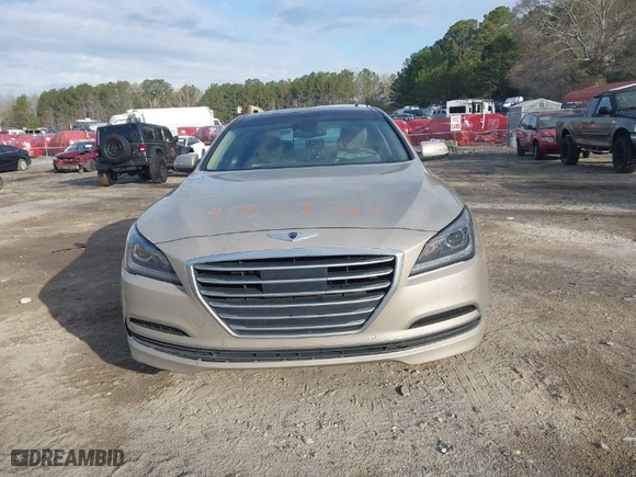 2015 Hyundai Genesis 3.8L with VIN KMHGN4JE6FU080466, listed as a IAAI auction lot 41848723 with 130,740 mi miles. Bid and sale history available at carsss.com. Image 13.