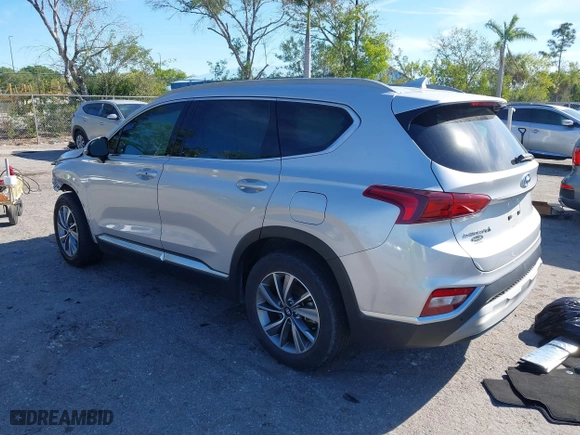 2020 Hyundai Santa Fe SEL with VIN 5NMS33AD3LH161594, listed as a IAAI auction lot 41857469 with 129,374 mi miles. Bid and sale history available at carsss.com. Image 3.
