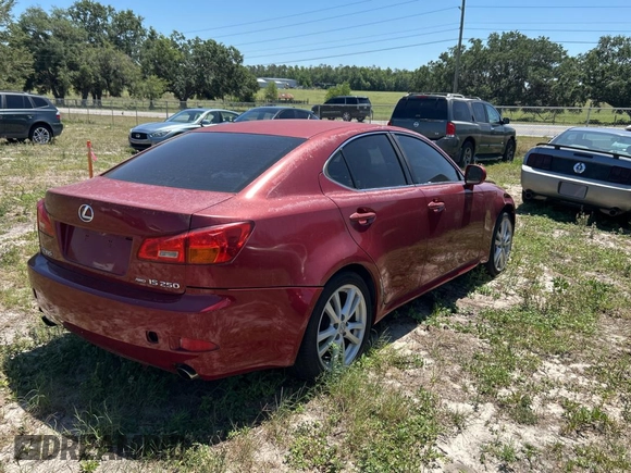 2006 Lexus IS 250 with VIN JTHCK262762007289, listed as a Copart auction lot 53722705 with 106,668 mi miles and Clean Title. Bid and sale history available at DreamBid. Image 4.