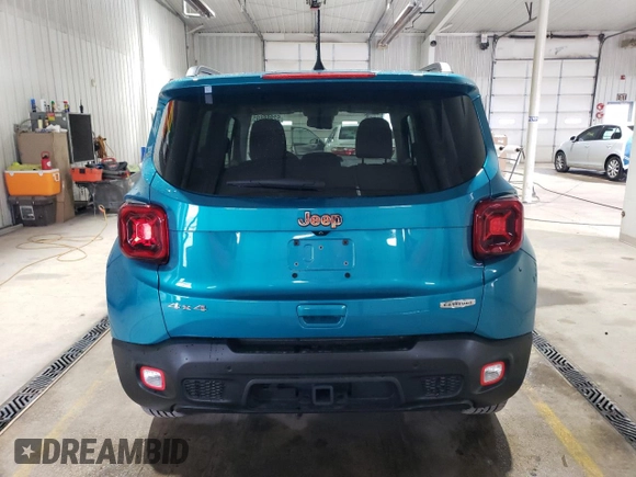 2021 Jeep Renegade Latitude with VIN ZACNJDB1XMPN33454, listed as a Copart auction lot 52956695 with 9,539 mi miles and Salvage Title. Bid and sale history available at carsss.com. Image 6.