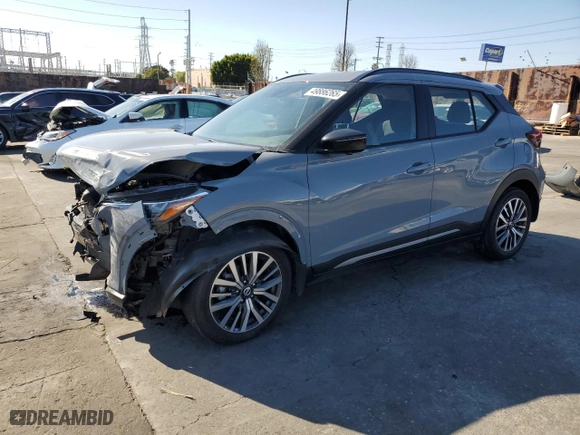 2021 Nissan Kicks SR with VIN 3N1CP5DV0ML476160, listed as a Copart auction lot 49886265 with 37,429 mi miles and Salvage Title. Bid and sale history available at carsss.com. Image 1.