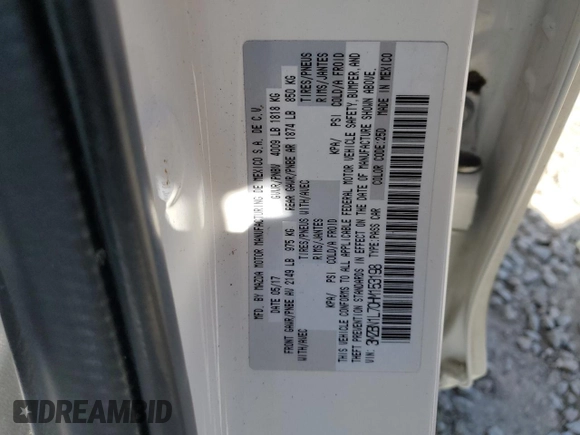 2017 Mazda 3 Touring with VIN 3MZBN1L70HM153198, listed as a Copart auction lot 49780055 with Not Provided miles and Salvage Title. Bid and sale history available at carsss.com. Image 12.