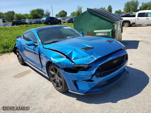 2019 Ford Mustang GT with VIN 1FA6P8CF7K5163079, listed as a Copart auction lot 56434434 with 37,377 mi miles and Salvage Title. Bid and sale history available at carsss.com. Image 4.