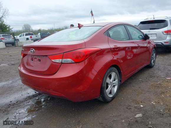 2011 Hyundai Elantra Ltd with VIN KMHDH4AE2BU149562, listed as a IAAI auction lot 41897923 with 169,346 mi miles. Bid and sale history available at carsss.com. Image 4.